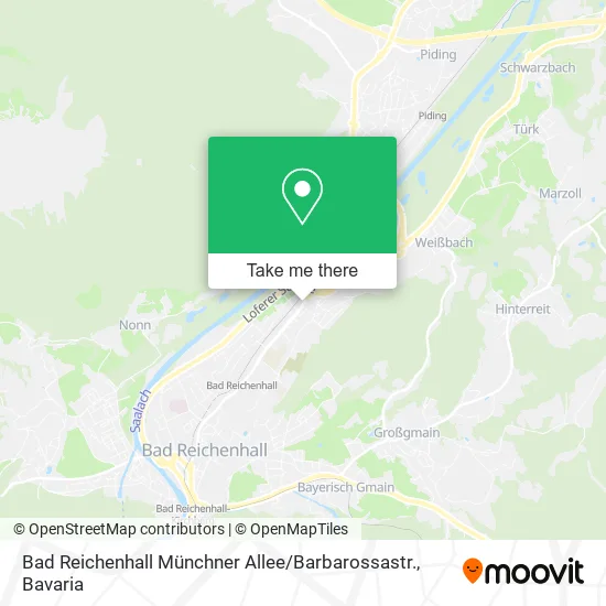 Карта Bad Reichenhall Münchner Allee / Barbarossastr.