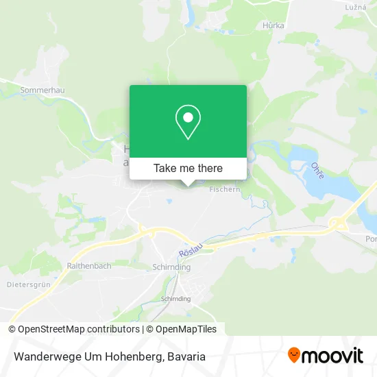 Карта Wanderwege Um Hohenberg
