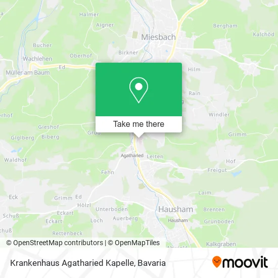 Карта Krankenhaus Agatharied Kapelle