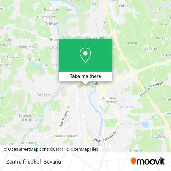 Карта Zentralfriedhof