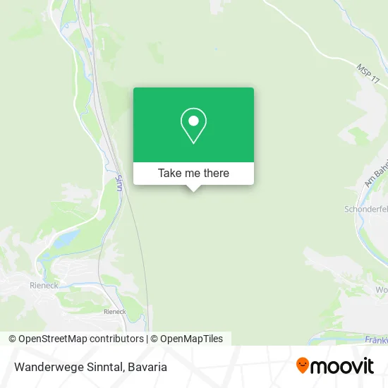 Карта Wanderwege Sinntal