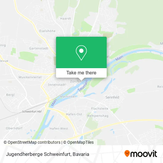 Карта Jugendherberge Schweinfurt