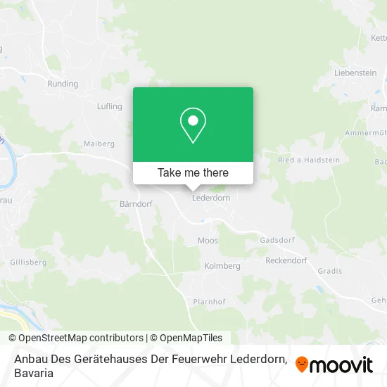 Карта Anbau Des Gerätehauses Der Feuerwehr Lederdorn