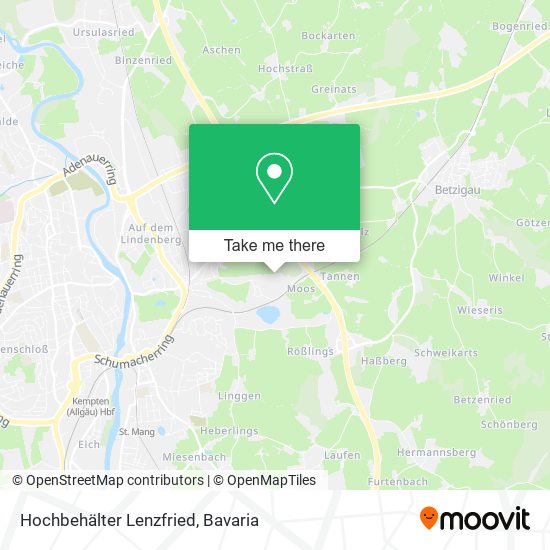 Hochbehälter Lenzfried map