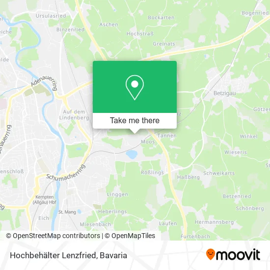 Карта Hochbehälter Lenzfried