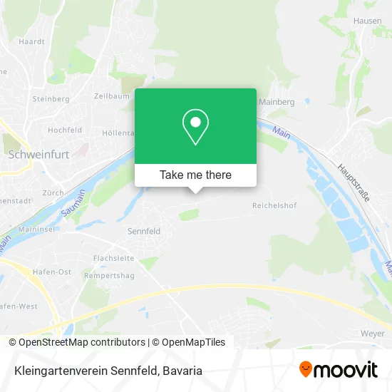 Карта Kleingartenverein Sennfeld