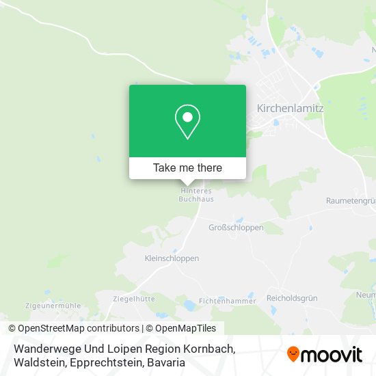 Wanderwege Und Loipen Region Kornbach, Waldstein, Epprechtstein map