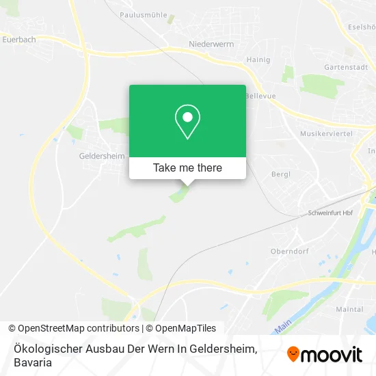 Карта Ökologischer Ausbau Der Wern In Geldersheim