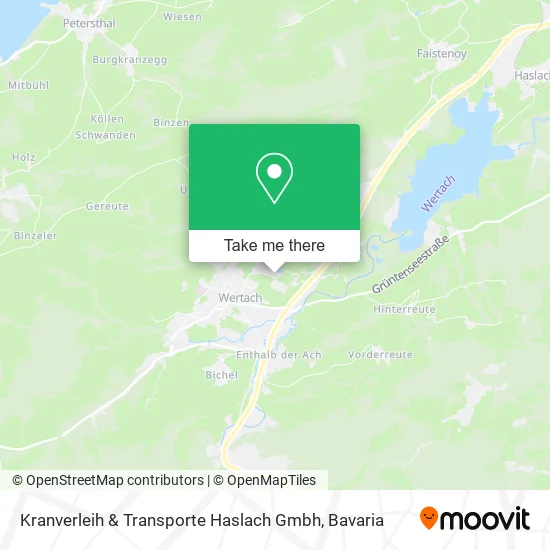 Карта Kranverleih & Transporte Haslach Gmbh