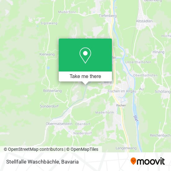 Stellfalle Waschbächle map