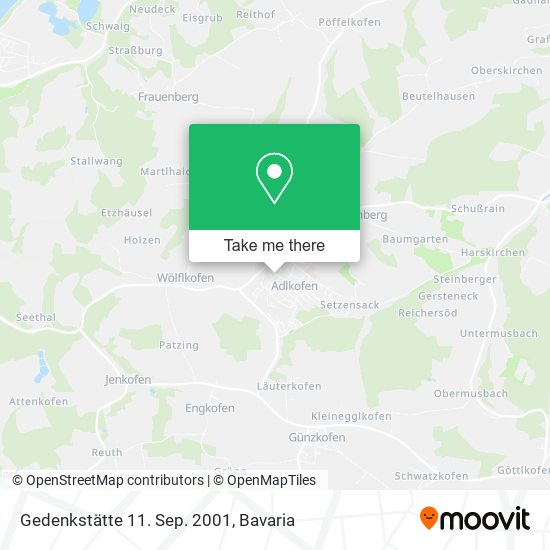 Gedenkstätte 11. Sep. 2001 map