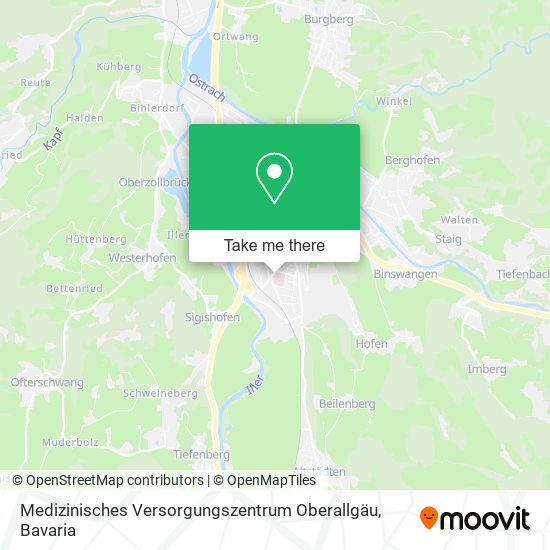 Карта Medizinisches Versorgungszentrum Oberallgäu