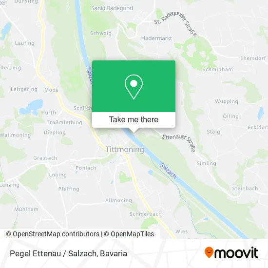 Карта Pegel Ettenau / Salzach