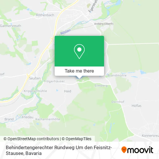 Карта Behindertengerechter Rundweg Um den Feisnitz-Stausee