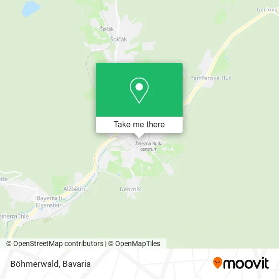 Карта Böhmerwald