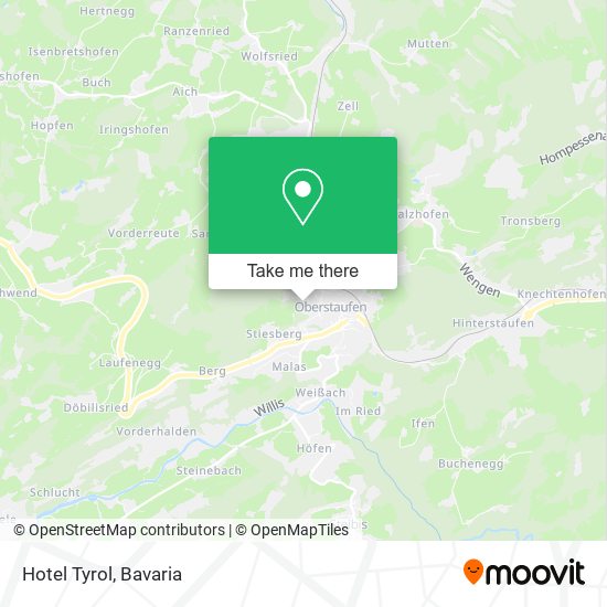 Hotel Tyrol map