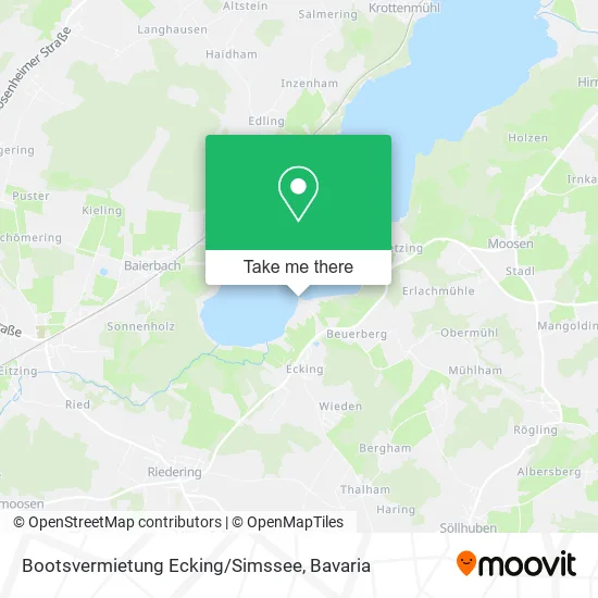 Карта Bootsvermietung Ecking/Simssee