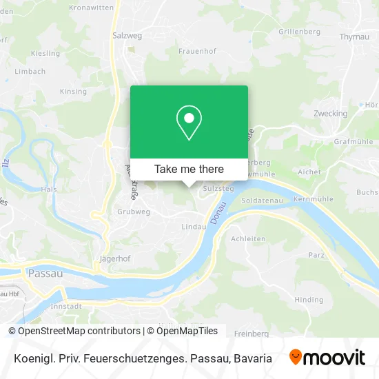 Карта Koenigl. Priv. Feuerschuetzenges. Passau