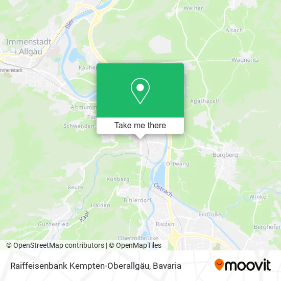 Карта Raiffeisenbank Kempten-Oberallgäu