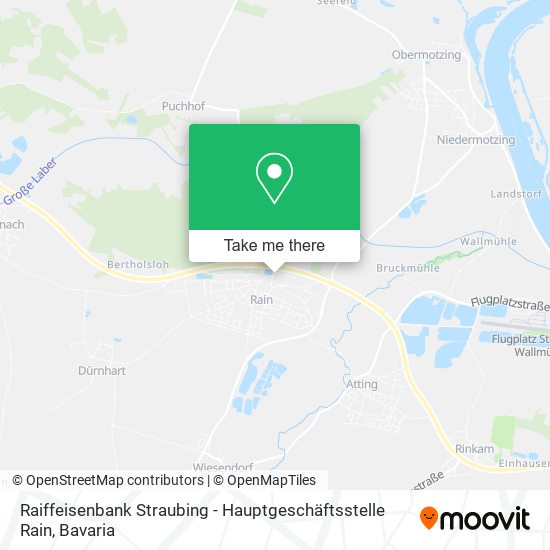 Raiffeisenbank Straubing - Hauptgeschäftsstelle Rain map