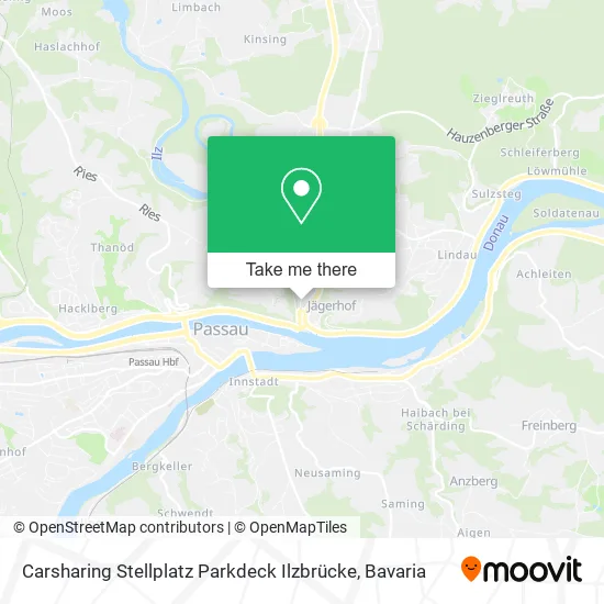 Карта Carsharing Stellplatz Parkdeck Ilzbrücke