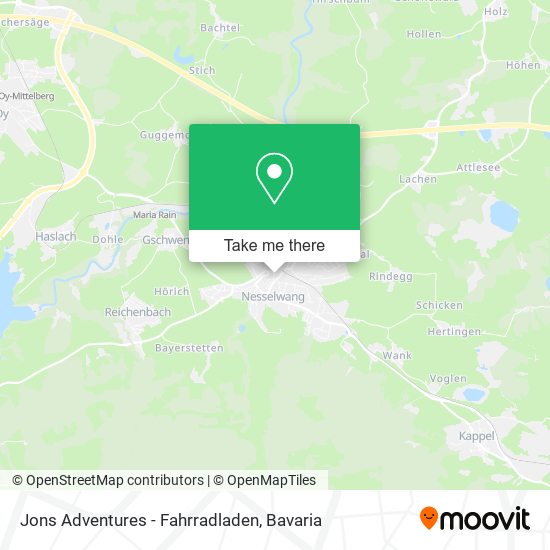 Jons Adventures - Fahrradladen map