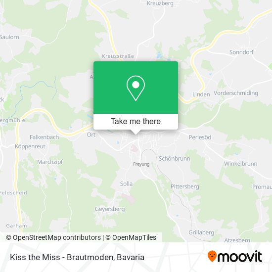 Карта Kiss the Miss - Brautmoden
