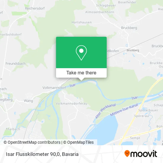 Карта Isar Flusskilometer 90,0