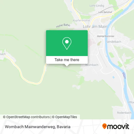 Карта Wombach Mainwanderweg
