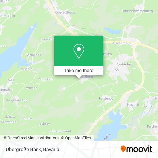 Übergroße Bank map