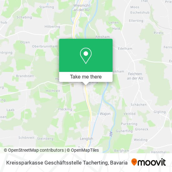 Kreissparkasse Geschäftsstelle Tacherting map