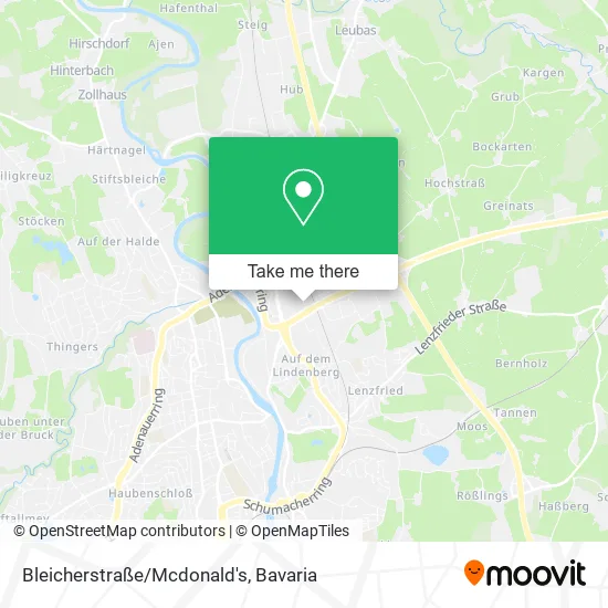 Карта Bleicherstraße/Mcdonald's
