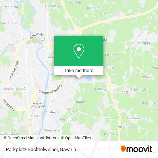 Parkplatz Bachtelweiher map