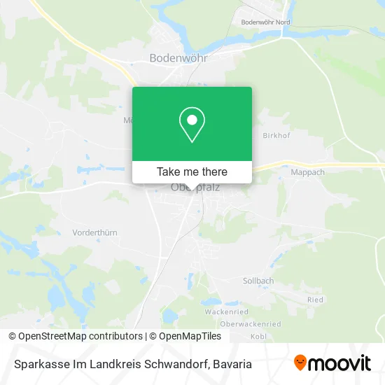 Карта Sparkasse Im Landkreis Schwandorf