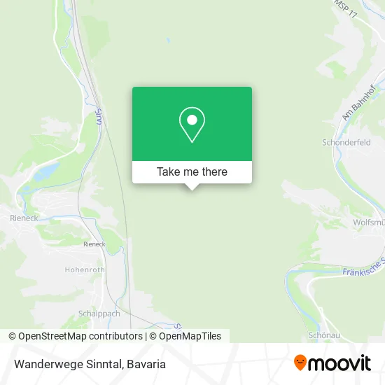 Карта Wanderwege Sinntal