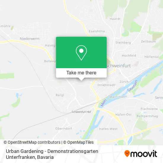 Карта Urban Gardening - Demonstrationsgarten Unterfranken
