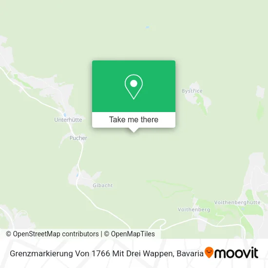 Карта Grenzmarkierung Von 1766 Mit Drei Wappen