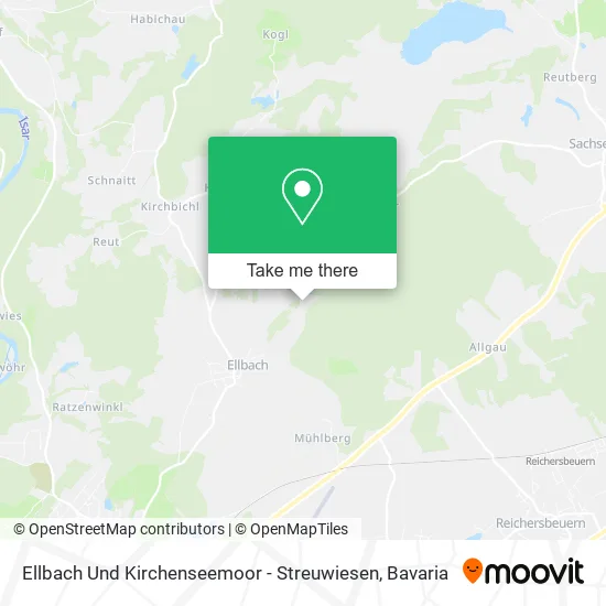 Карта Ellbach Und Kirchenseemoor - Streuwiesen