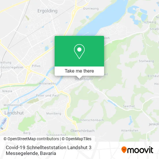 Covid-19 Schnellteststation Landshut 3 Messegelende map