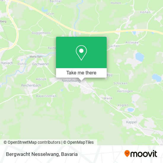 Карта Bergwacht Nesselwang