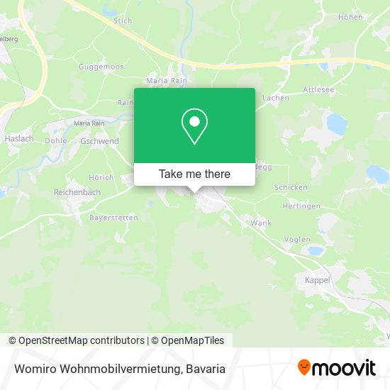 Womiro Wohnmobilvermietung map