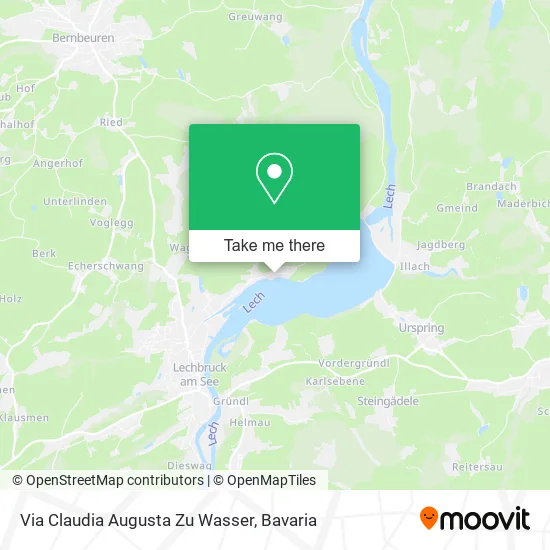 Карта Via Claudia Augusta Zu Wasser