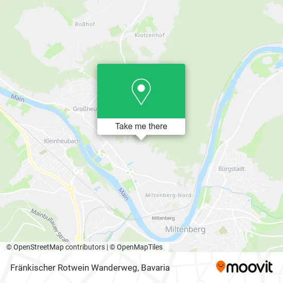 Карта Fränkischer Rotwein Wanderweg