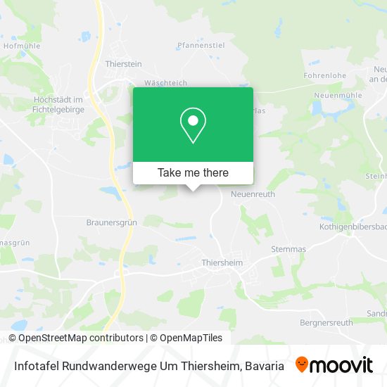 Infotafel Rundwanderwege Um Thiersheim map