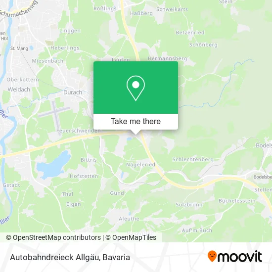 Карта Autobahndreieck Allgäu