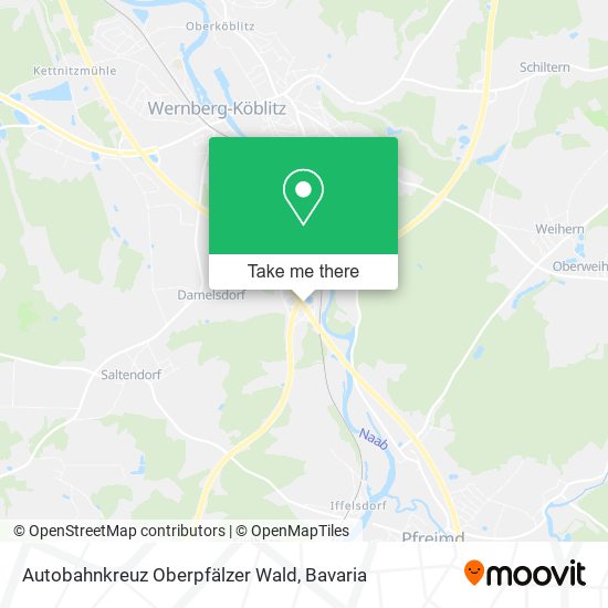Autobahnkreuz Oberpfälzer Wald map