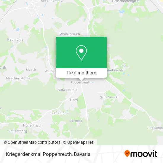 Карта Kriegerdenkmal Poppenreuth