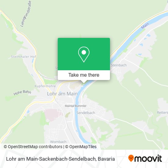 Lohr am Main-Sackenbach-Sendelbach map