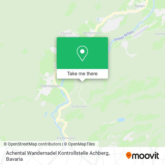 Achental Wandernadel Kontrollstelle Achberg map