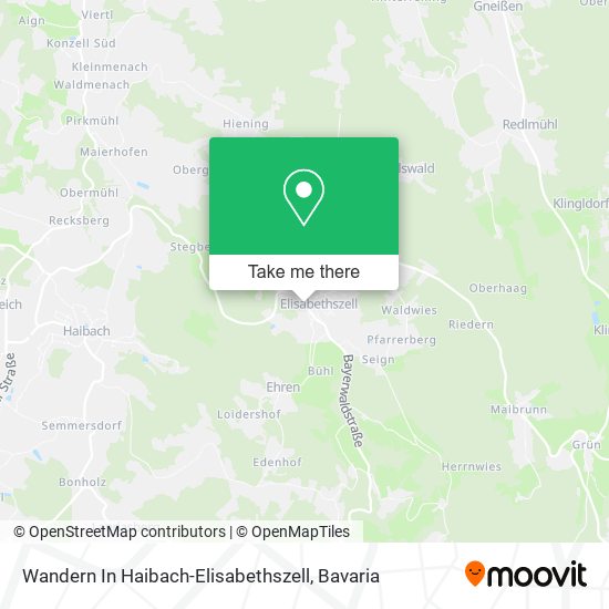 Wandern In Haibach-Elisabethszell map